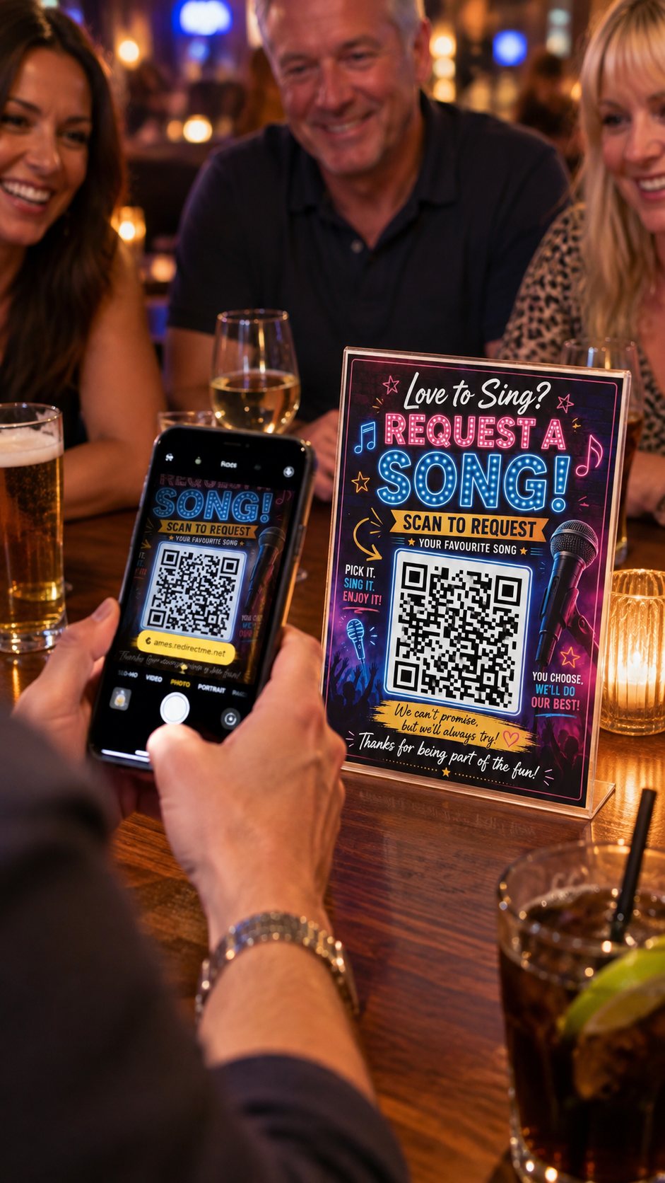 Helios Song Requester Pro being used by an audience member at a live performance